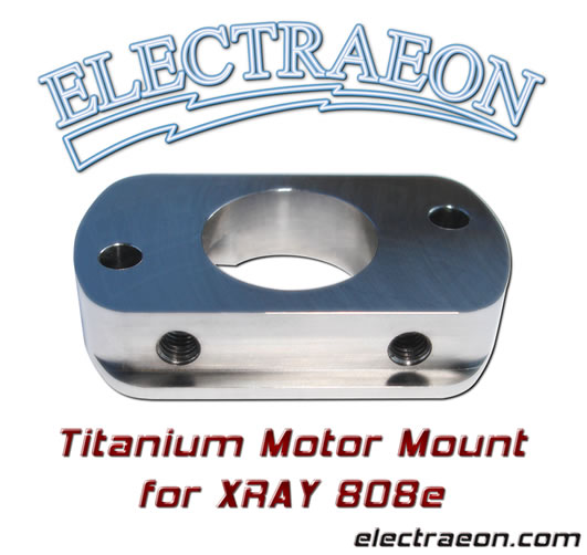 Titanium Motor Mount for XRay 808e.